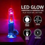 Vibrator realist RealRock transparent 22,5 cm