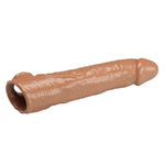 Prelungitor de penis Pretty Love cu inserții interschimbabile, maro închis, 26 cm