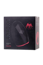 Masturbator Erotist Magma încălzit din silicon negru reîncărcabil 12 cm