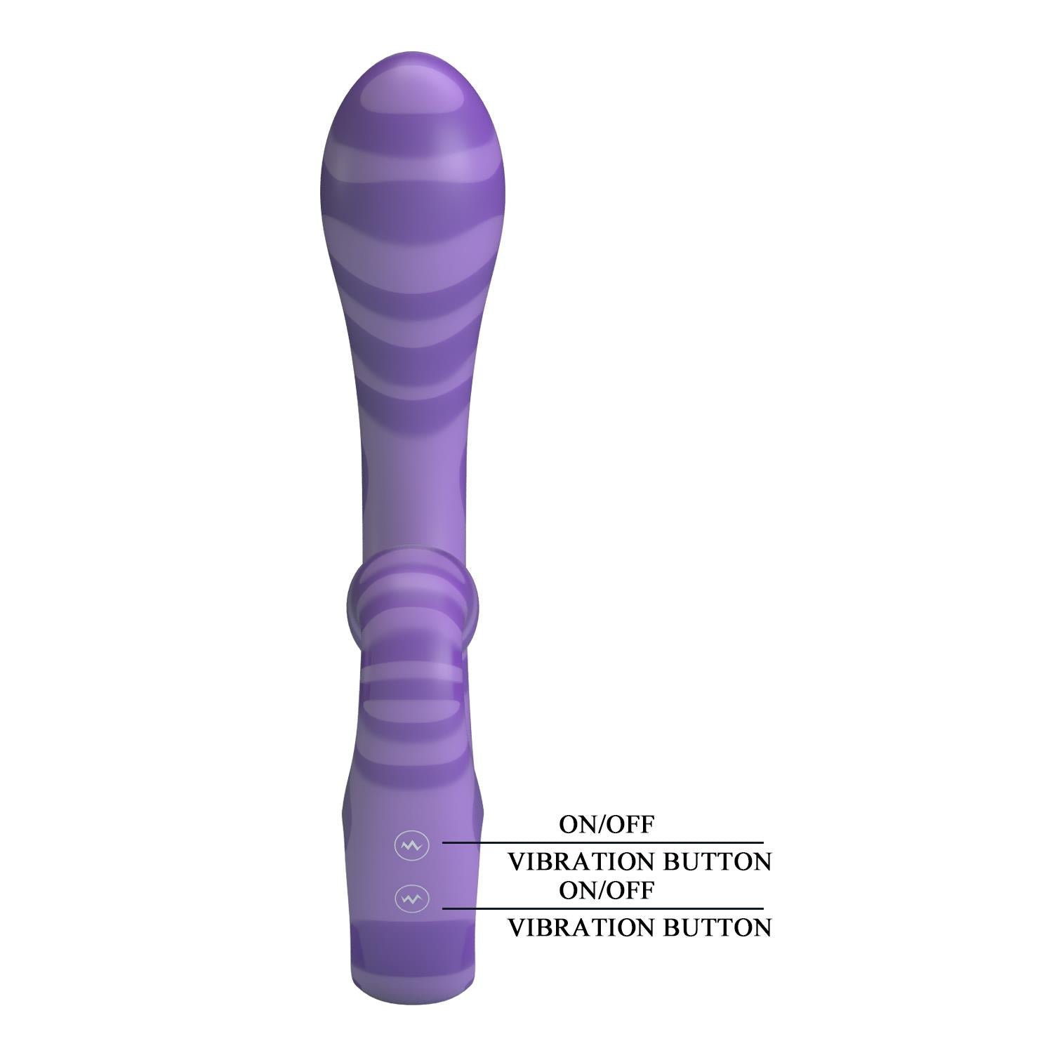Stimulator clitoridian dublu din silicon violet Pretty Love Sumner