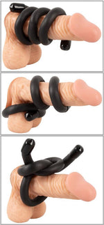 Inel flexibil pentru penis și testicule Bad Kitty 54 cm