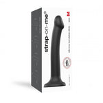 Dildo flexibil din silicon, curea de prindere, negru, M