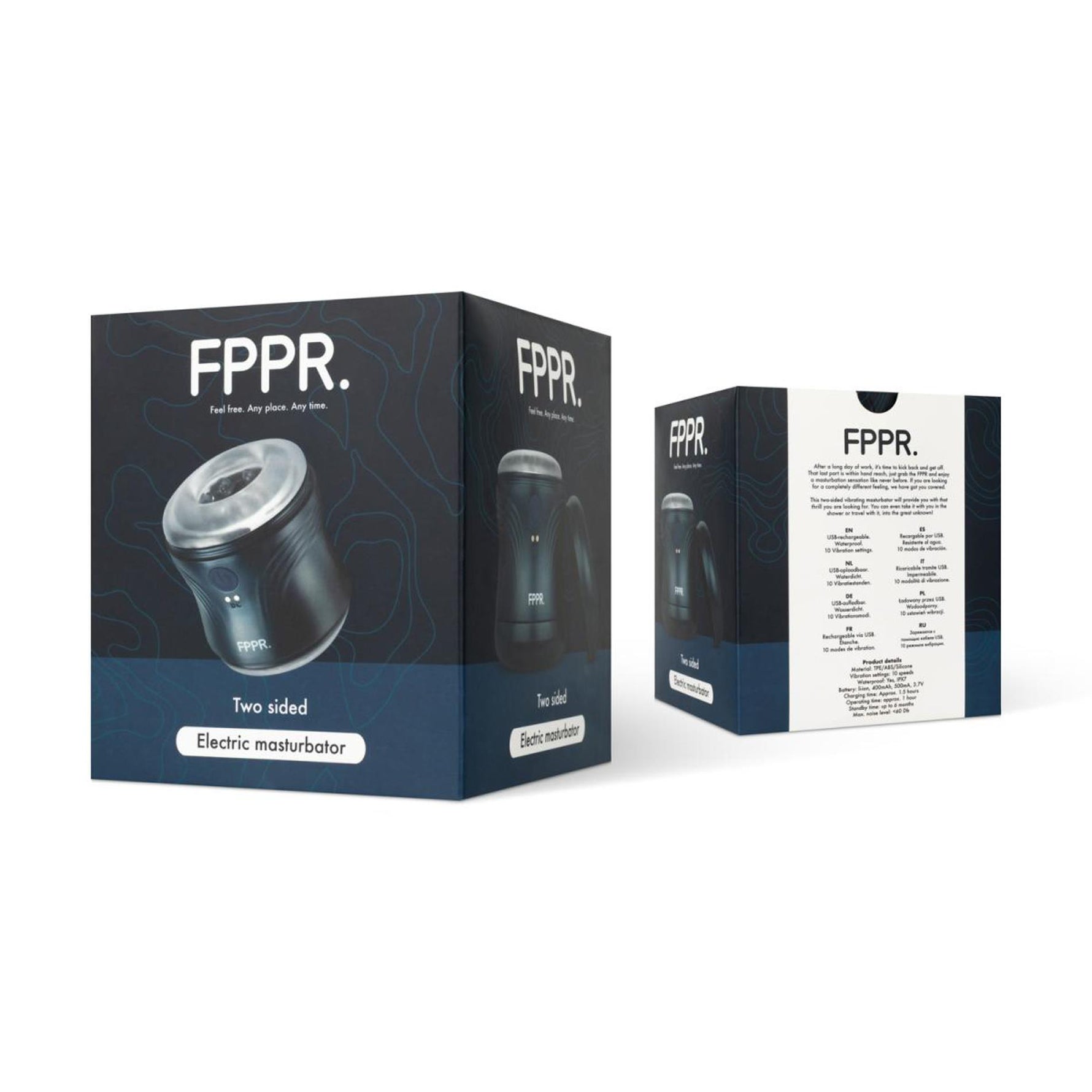 Masturbator vibrant FPPR albastru USB 10 cm
