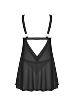 Babydoll Elianes Obsessive negru cu inimă M/L