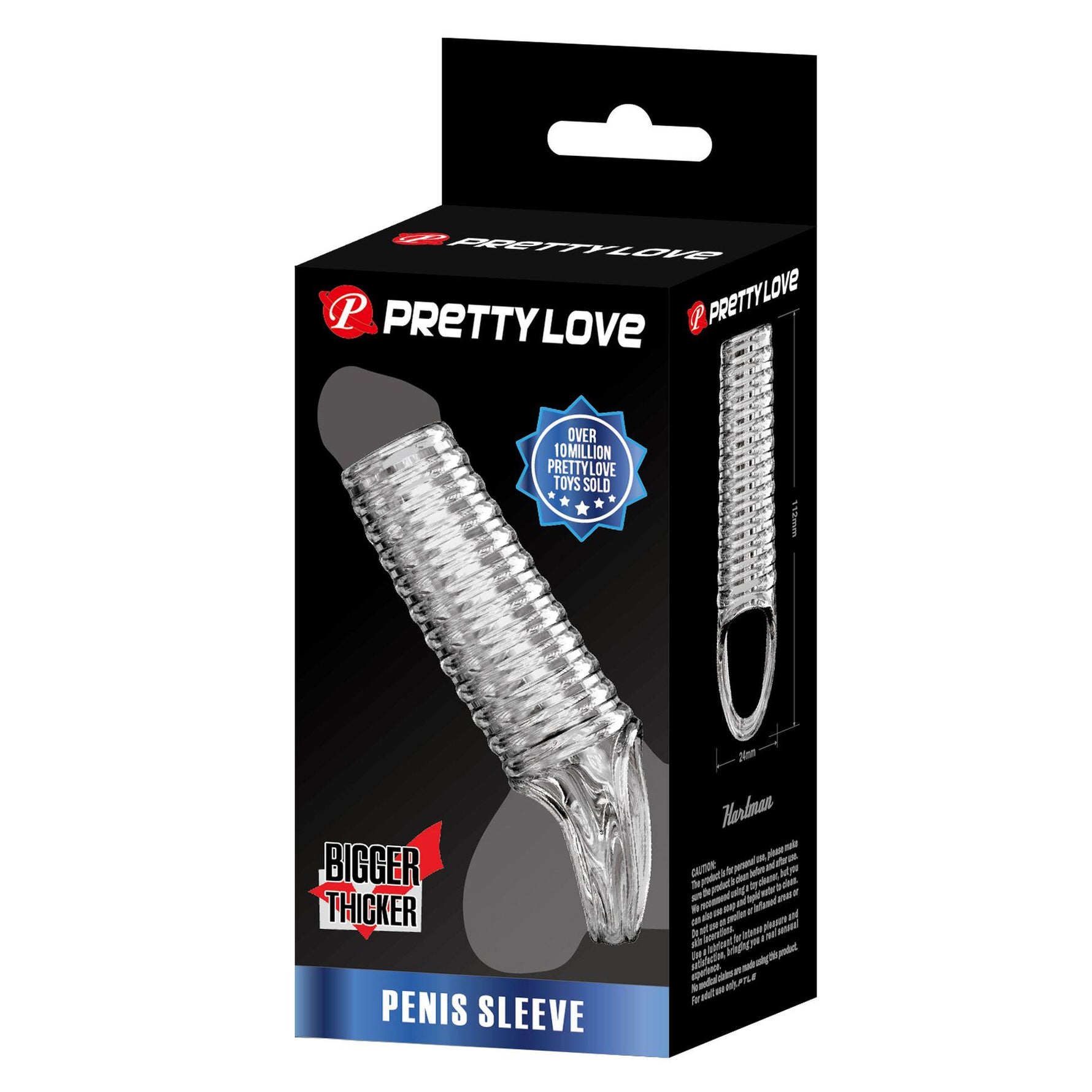 Manșon pentru penis impermeabil Pretty Love Hartman TPR