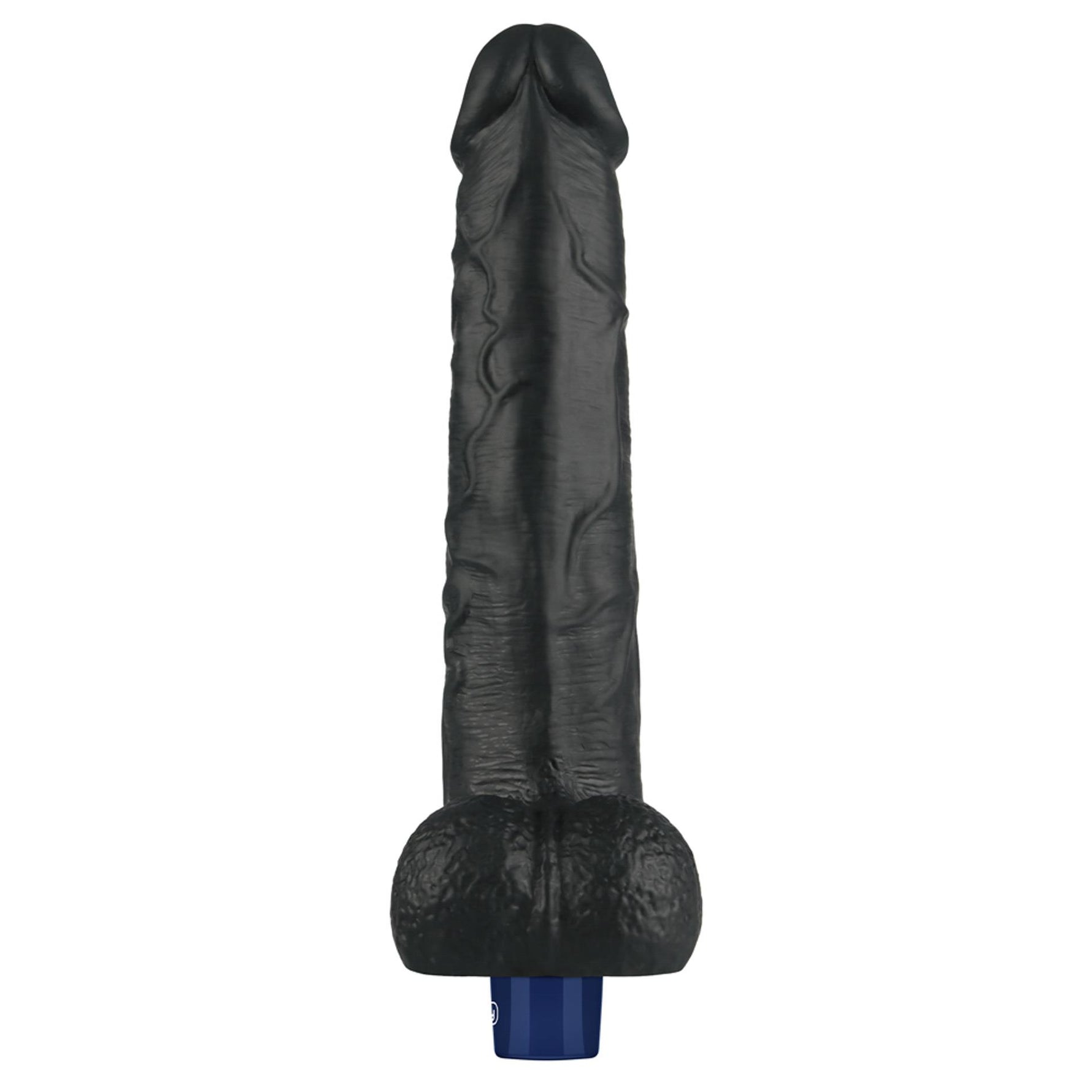 Dildo vibrant realist Lovetoy TPE negru 27cm reîncărcabil