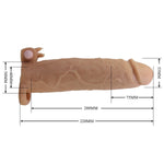 Pretty Love Xerxes Extensor vibrant pentru penis, culoarea pielii, 22 cm
