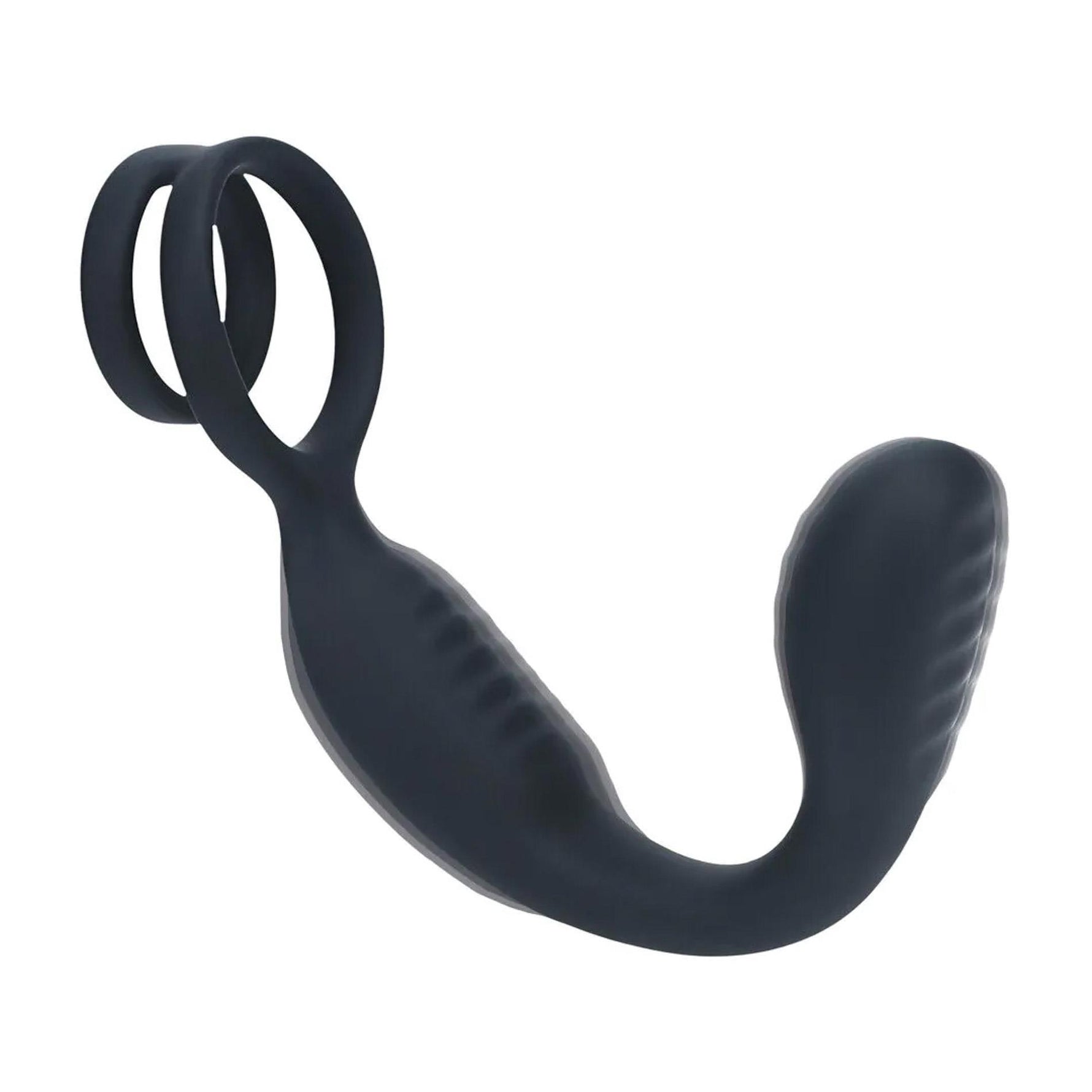 Stimulator vibrant de prostată Levelz din silicon cu inel negru