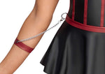 Set sutien bondage Cottelli BONDAGE 85B negru roșu pentru ridicare