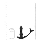 Aparat de masaj pentru prostată cu vibrații și inele triplu-O - negru