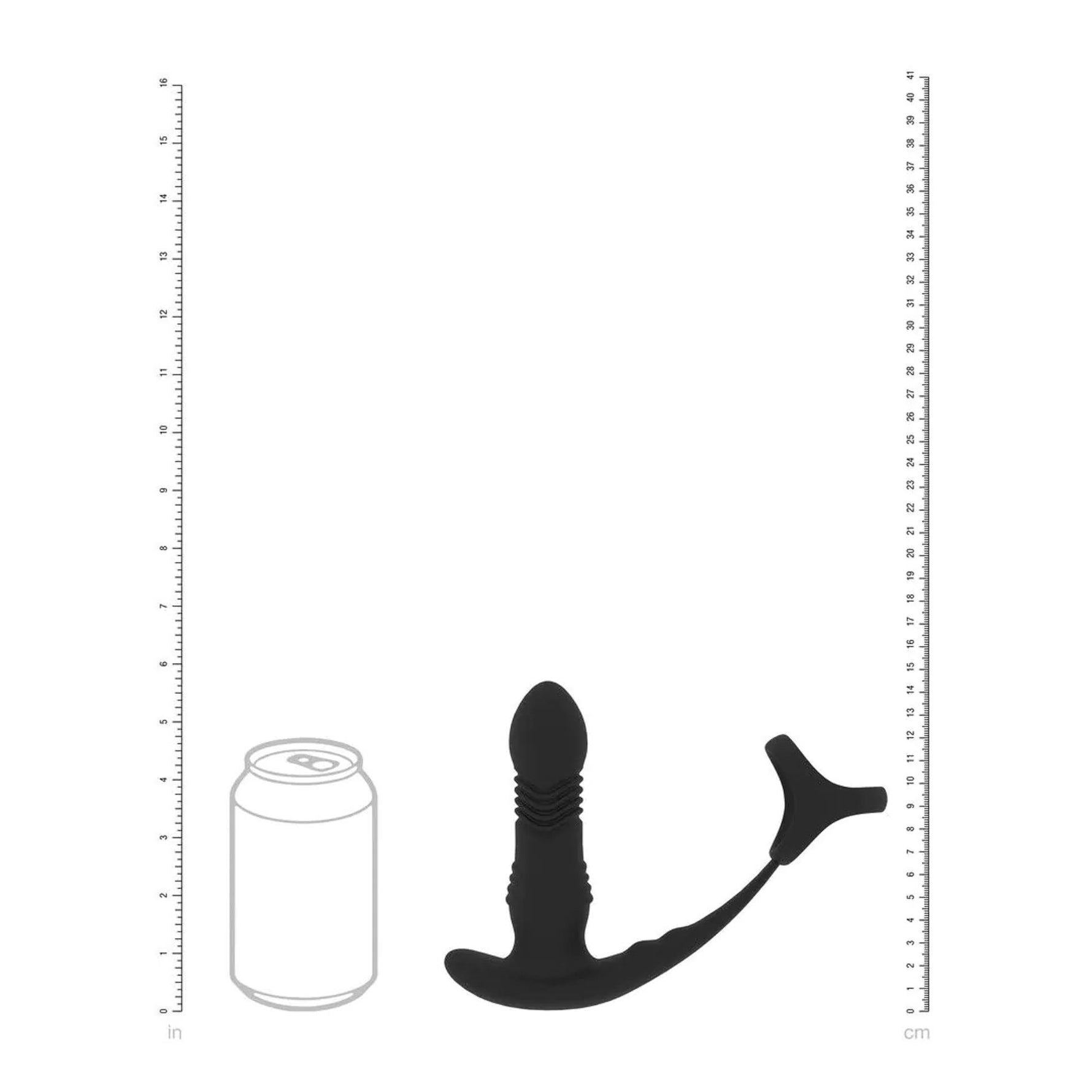 Aparat de masaj pentru prostată cu vibrații și inele triplu-O - negru
