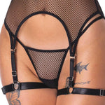Set extravagant de plasă Bad Kitty negru L