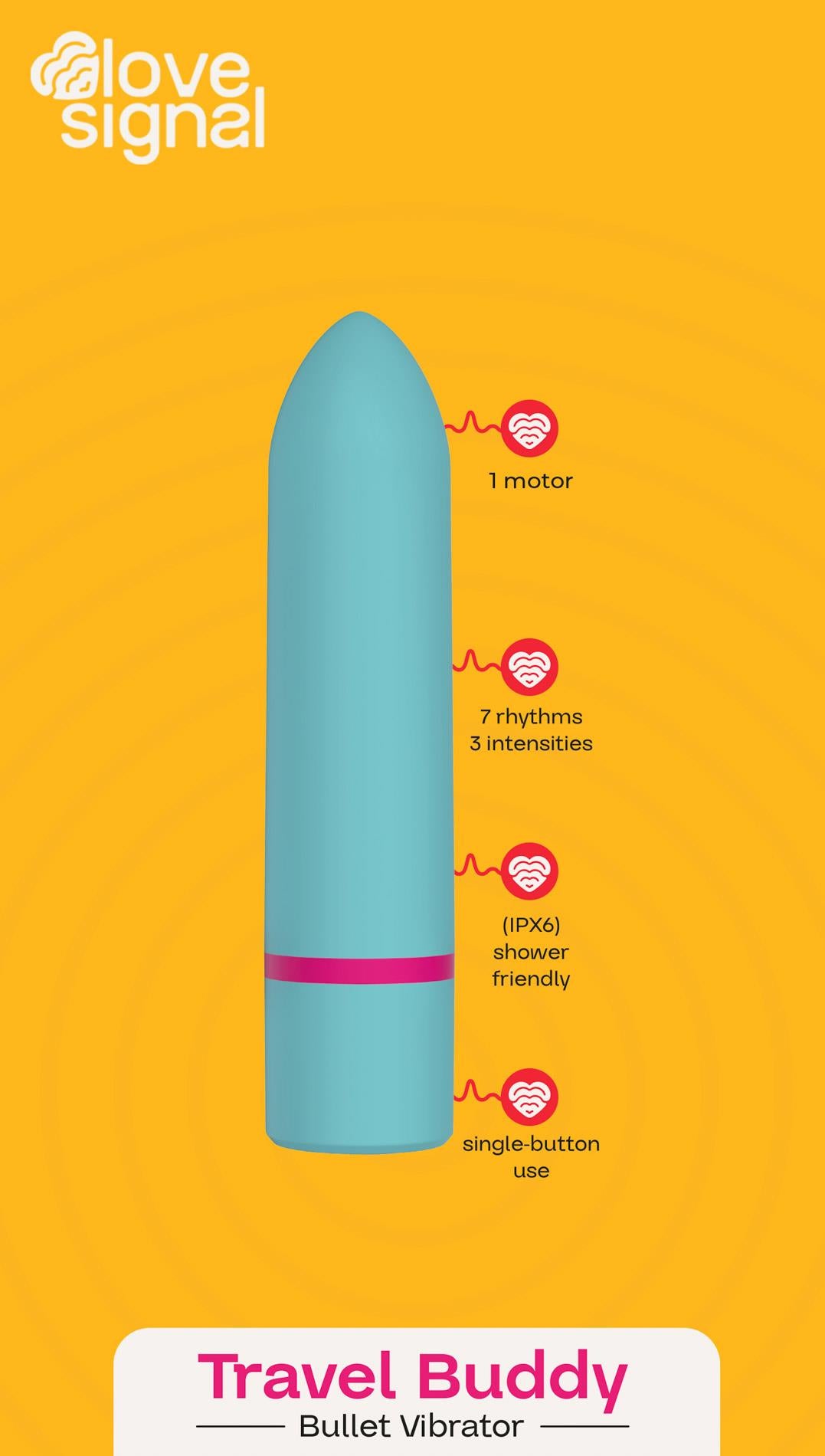 Vibrator tip glonț Travel Buddy Dream Toys 10 cm USB