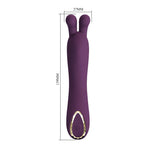 Vibrator Pretty Love DJ Rabbit din silicon pentru punctul G, 10 moduri, USB
