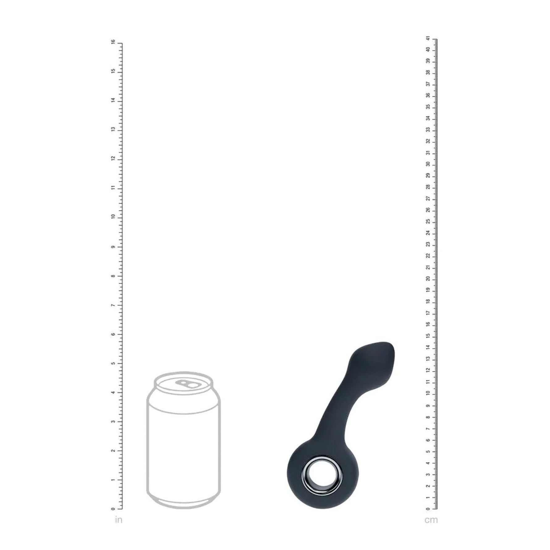 Masaj vibrant pentru prostată Levelz din silicon cu buclă, negru, 14,5 cm