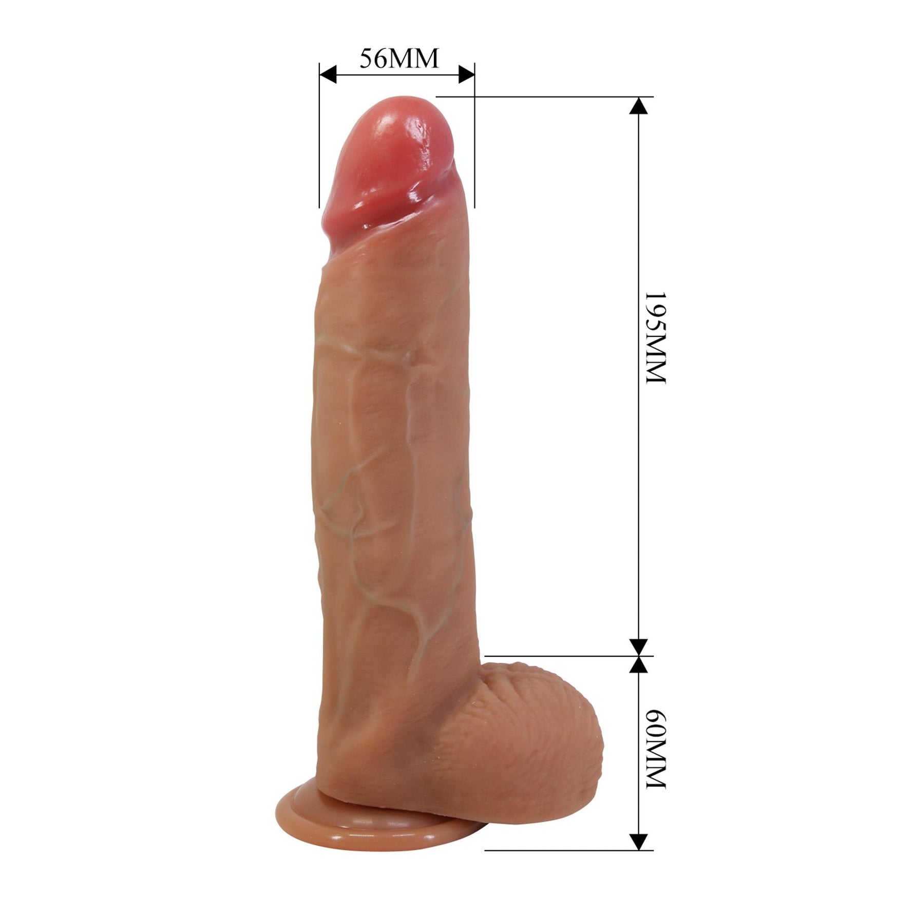Dildo realist din silicon Pretty Love Mendel soft 25 cm