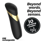 Mini vibrator Crushious Blinders negru cu 10 moduri