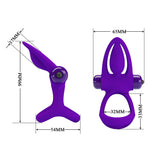 Inel vibrant din silicon Pretty Love cu 10 funcții