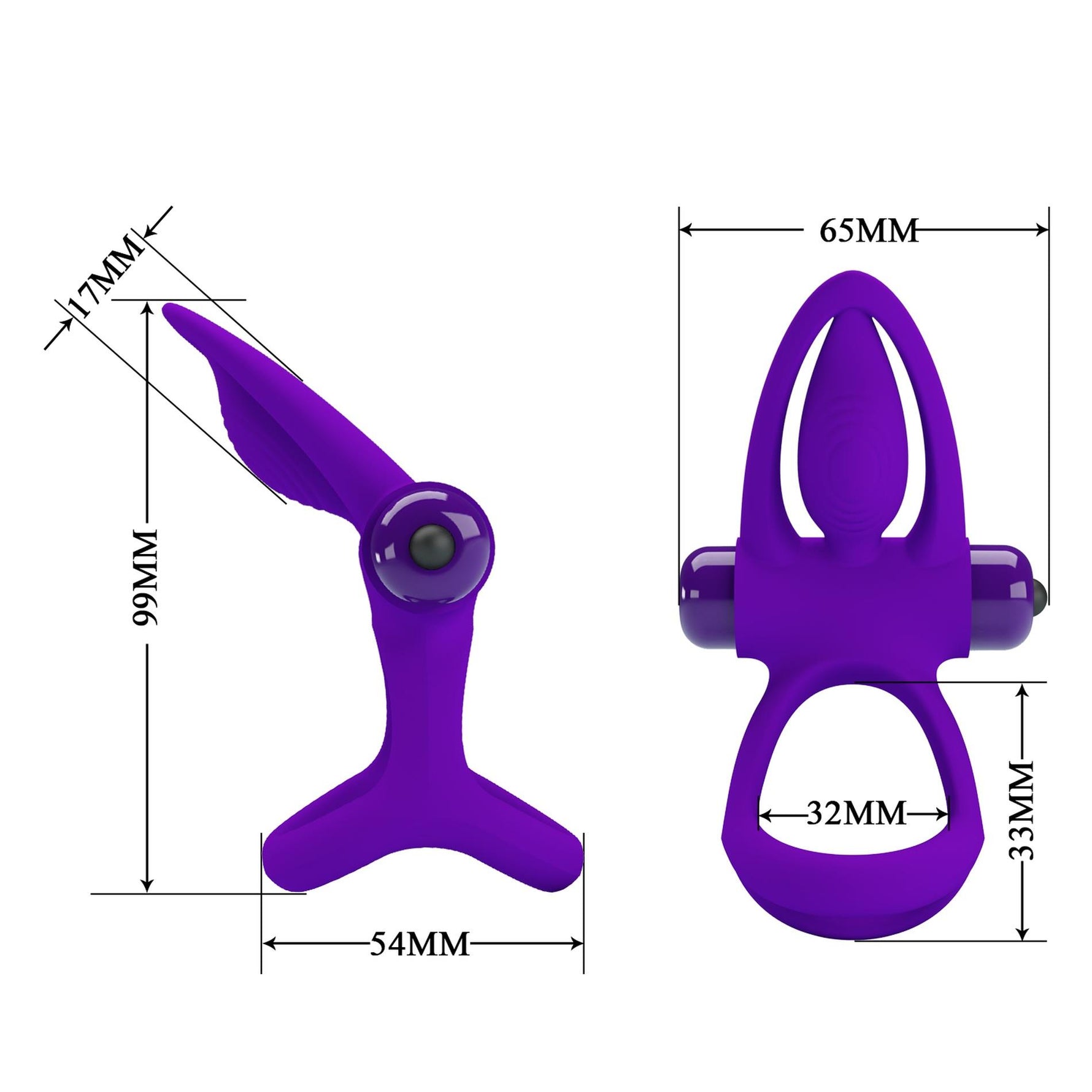 Inel vibrant din silicon Pretty Love cu 10 funcții
