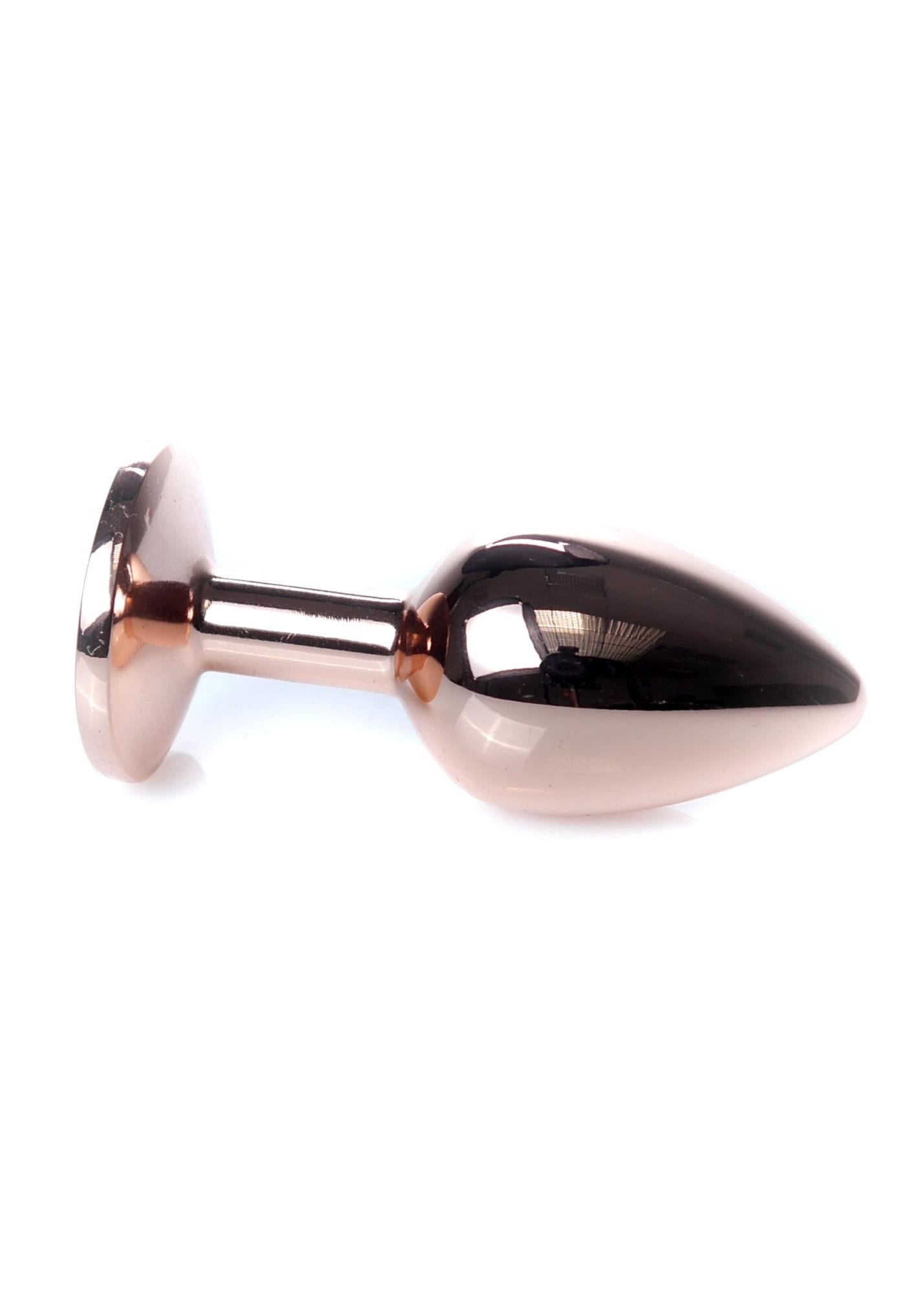 Dop anal din oțel cu diamant MyLove Toys, albastru marin, 7 cm