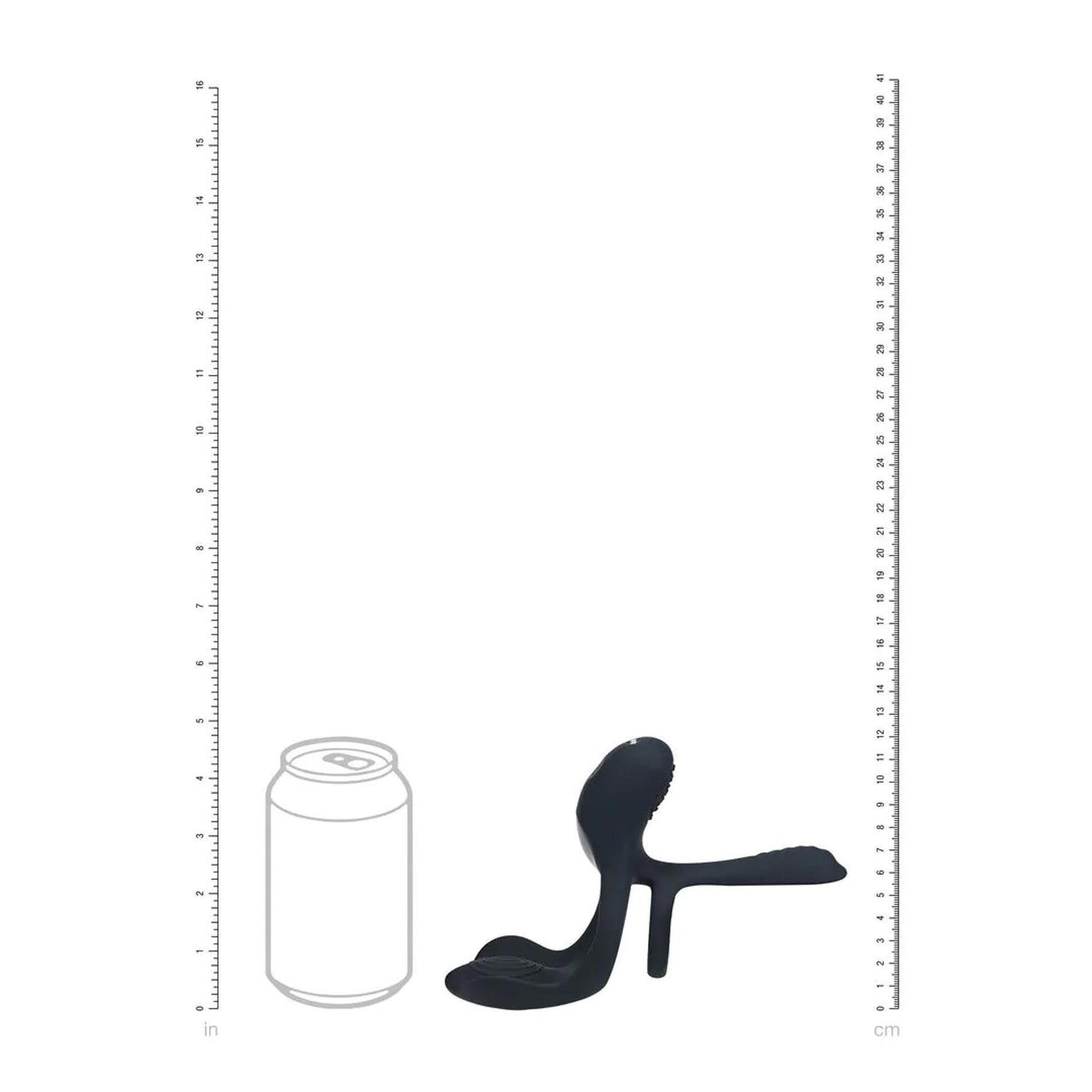Inel pentru penis Levelz cu triplu motor din silicon, negru