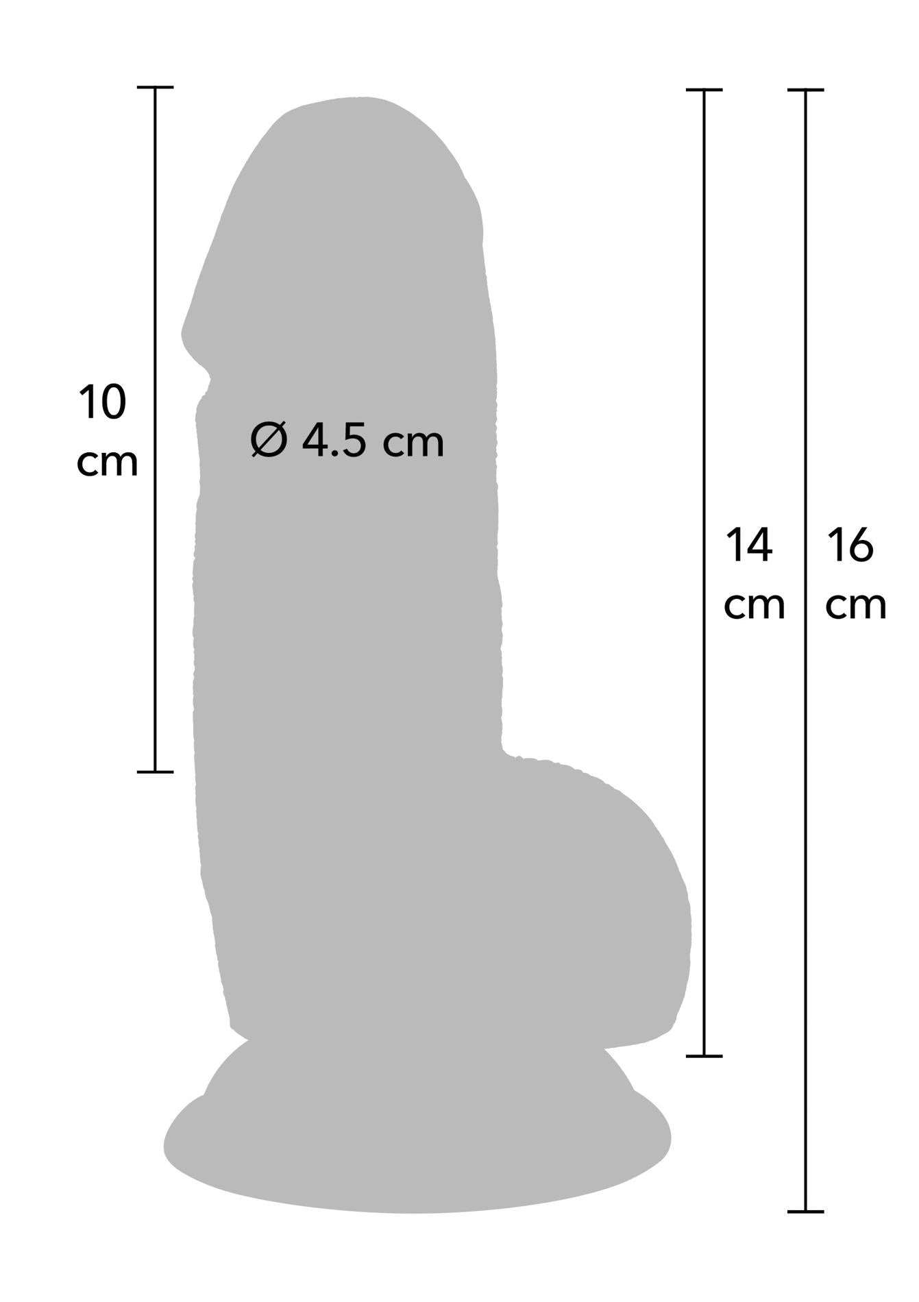 Dildo realist Inferno Hidden Desire din PVC, 14 cm, cu ventuză