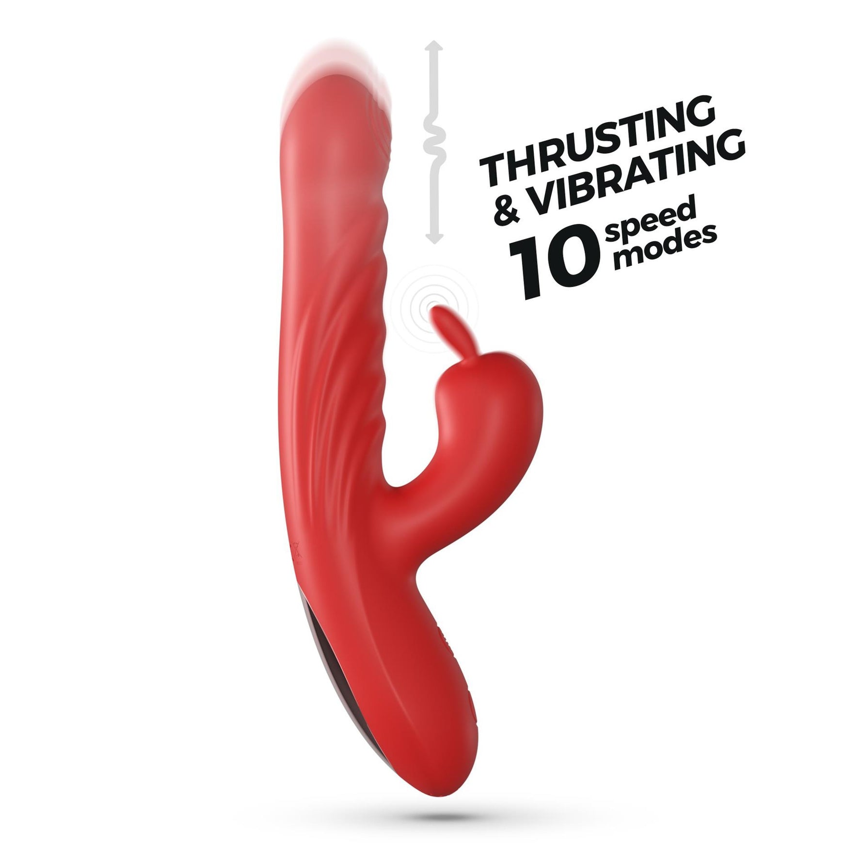 Vibrator Crushious Lapin Bunny cu glisare, roșu, USB