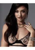 Set lenjerie din tul brodat Obsessive Vila Blanes M/L
