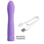 Vibrator Pretty Love Elivia din silicon cu formă de iepuraș, cu 10 funcții, punct G, USB