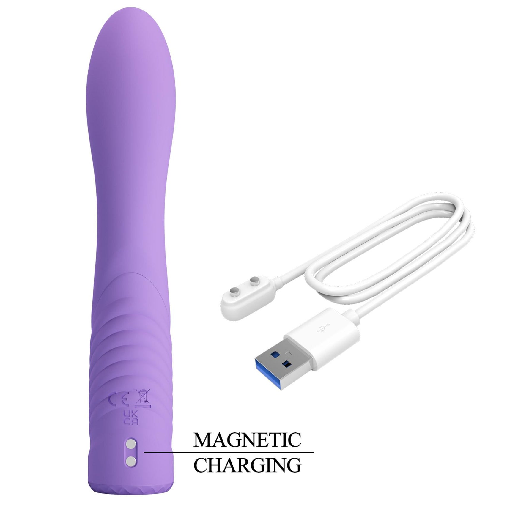 Vibrator Pretty Love Elivia din silicon cu formă de iepuraș, cu 10 funcții, punct G, USB