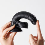 Dildo realist din silicon Crushious Inviktus negru 19 cm