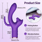 Vibrator Patty Stimulator Clitoridian din Silicon cu Dop Anal USB