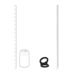 Inel dublu pentru penis Levelz din silicon, negru, L