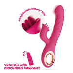 Vibrator iepuraș din silicon Crushious Mirenca 22,5 cm