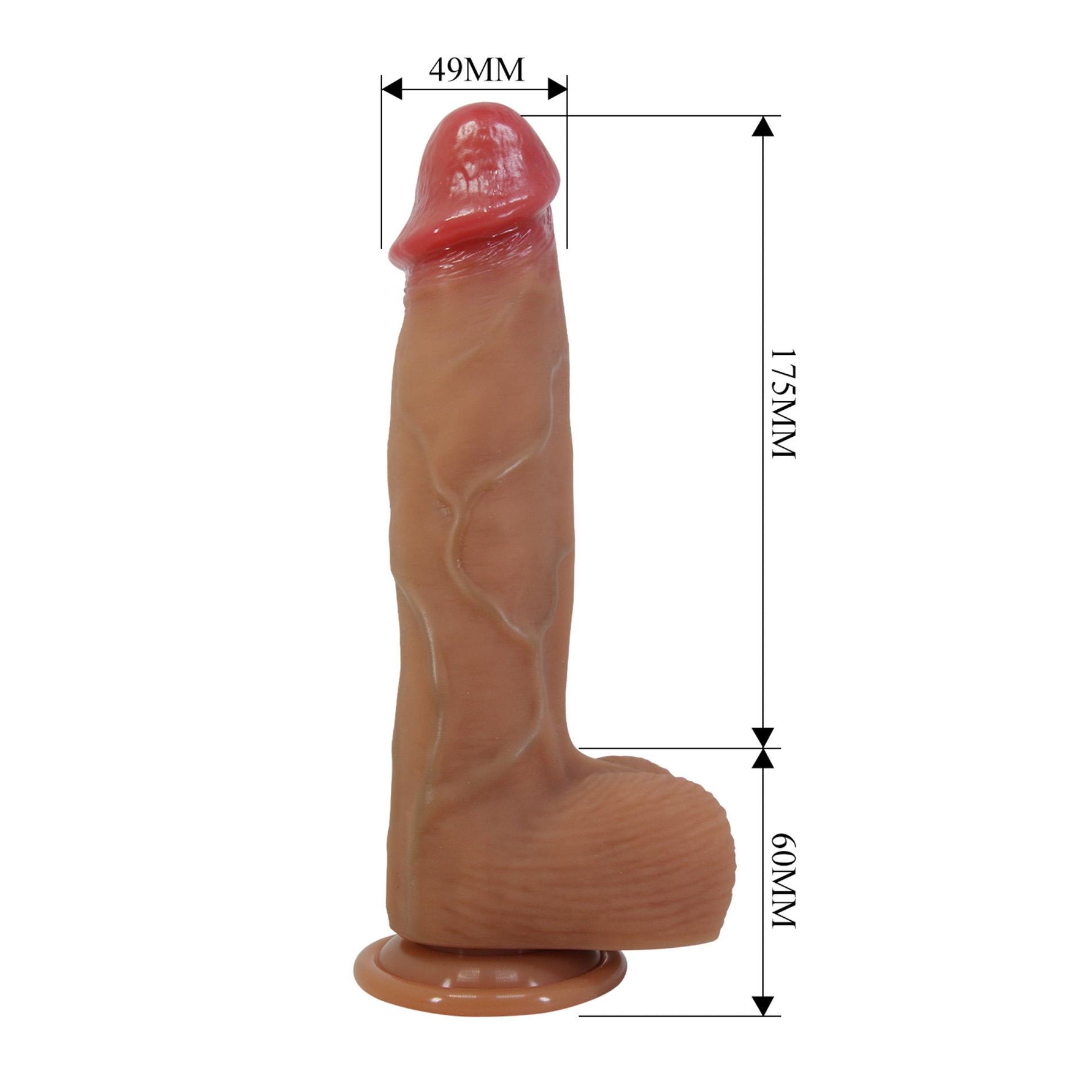 Dildo realist Pretty Love Orton din silicon super moale 23 cm