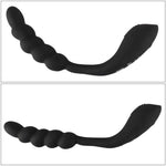 Vibrator anal flexibil din silicon Black Velvets cu USB, 26 cm