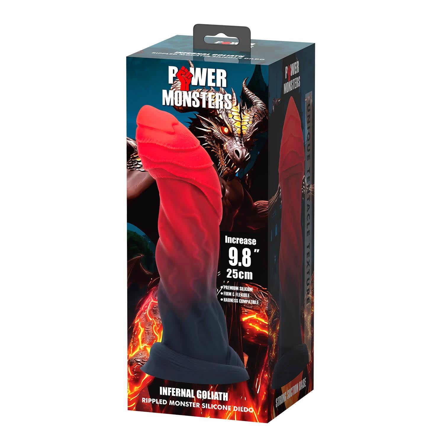 Dildo din silicon Power Monsters Infernal Goliath 25 cm