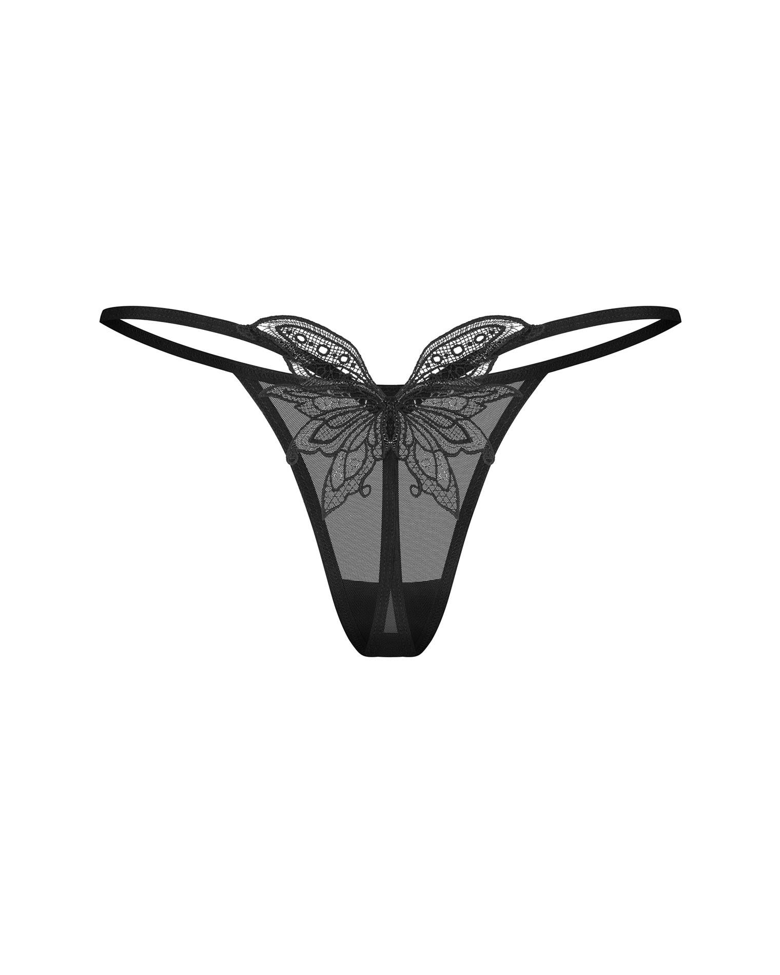 Tanga cu fluture din dantelă Veyane Obsessive L/XL