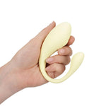 Vibrator Loveline pentru punctul G cu telecomandă, galben