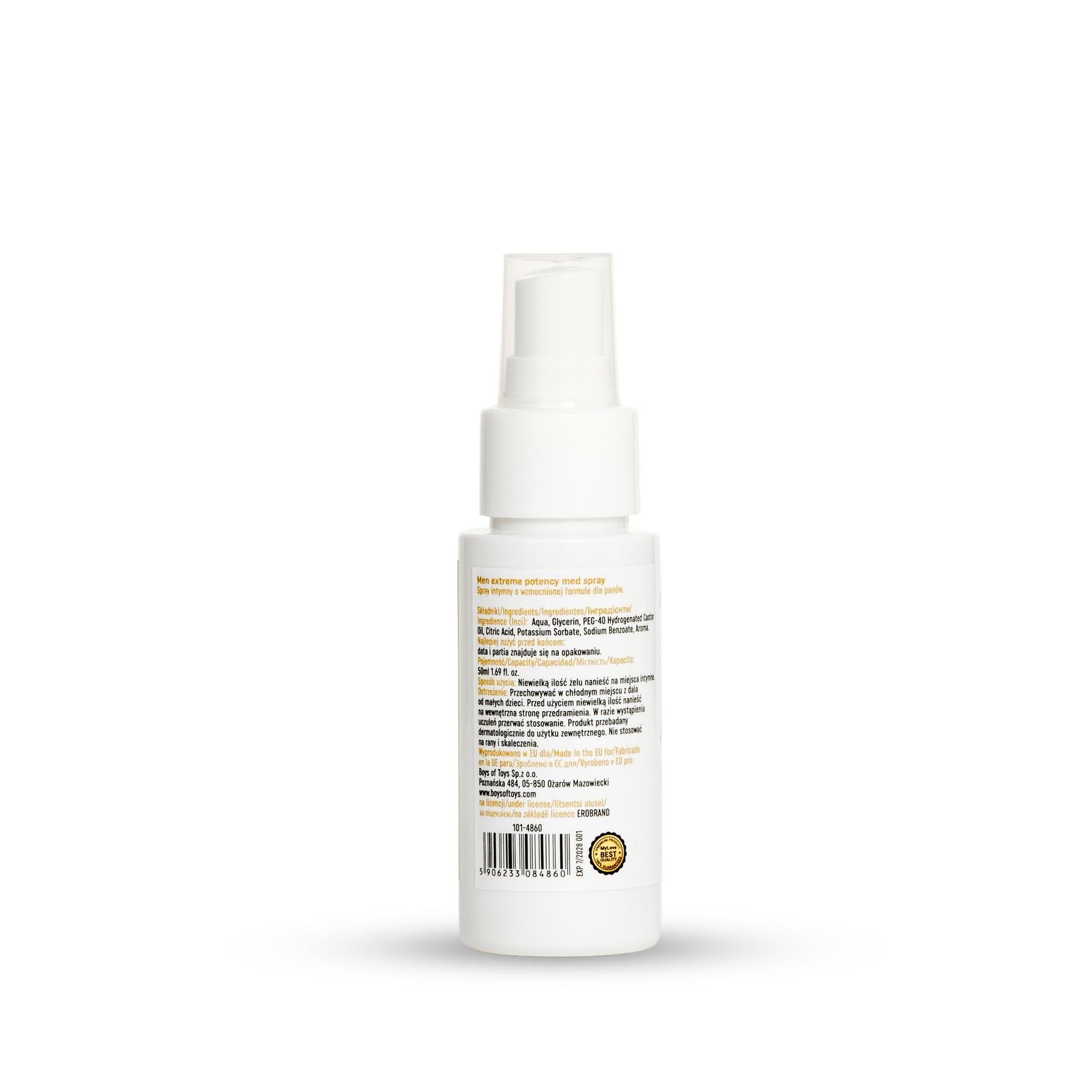 Spray încălzitor cu cafea MyLove Man Extreme Potency 50 ml