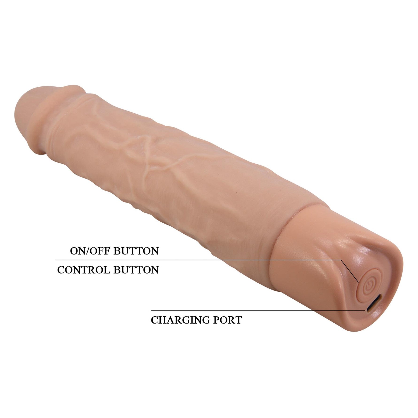 Vibrator realist Pretty Love Osric culoarea pielii USB 22 cm