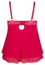 Babydoll roșu Cottelli CURVES 4XL