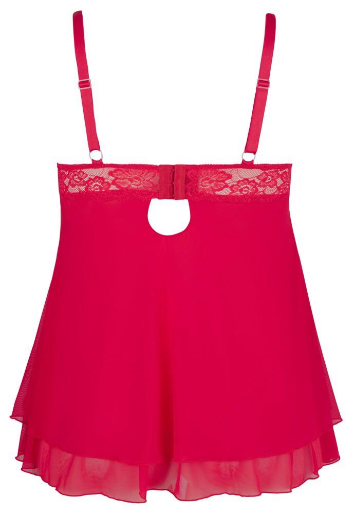 Babydoll roșu Cottelli CURVES 4XL