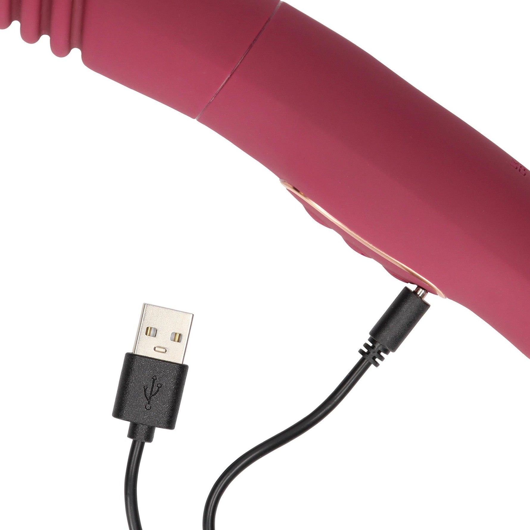 Vibrator Loveline cu 10 funcții, cu două fețe, tip Thrust