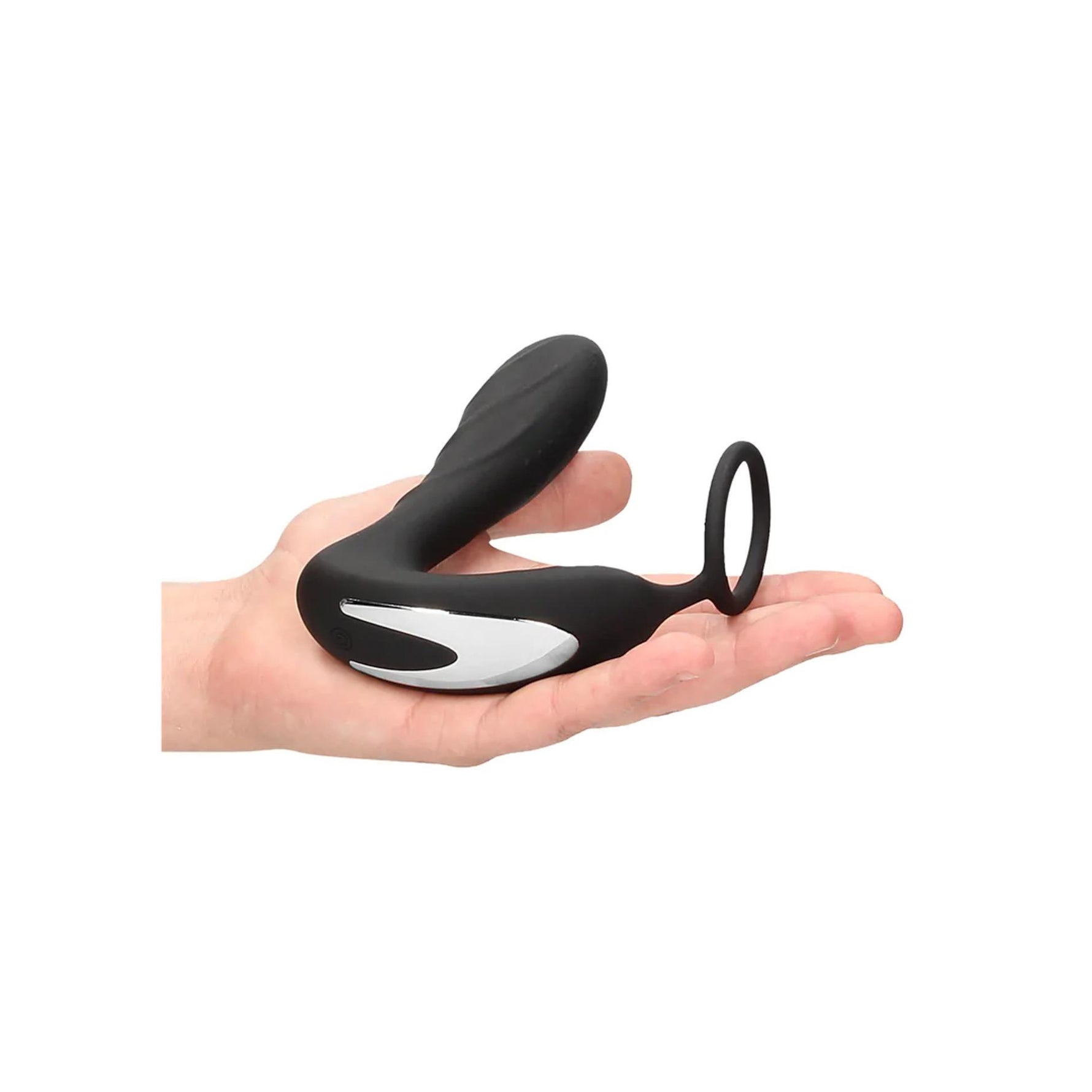 Au! Plug anal vibrant cu electrostimulare și inel, 14,5 cm