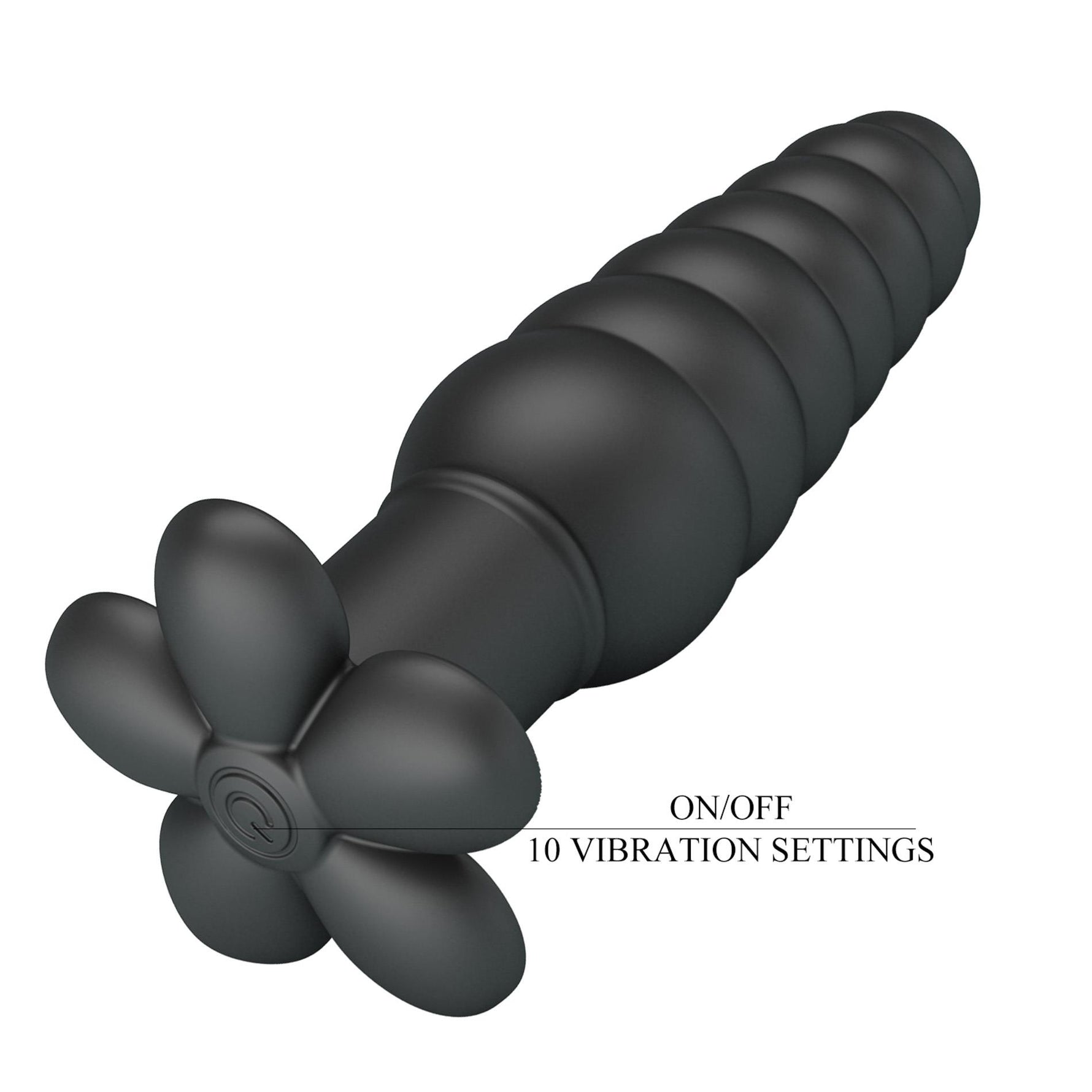 Dop anal vibrant din silicon negru Pretty Love Imron