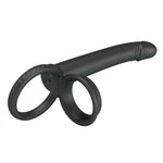 Dildo cu strap-on din silicon Pretty Love Moses 19 cm impermeabil
