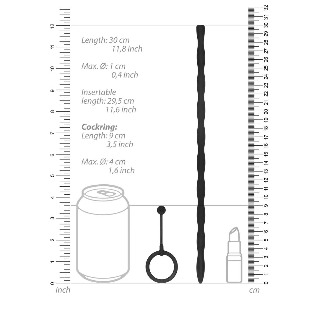Au! Sondă uretrală din silicon răsucită 30 cm
