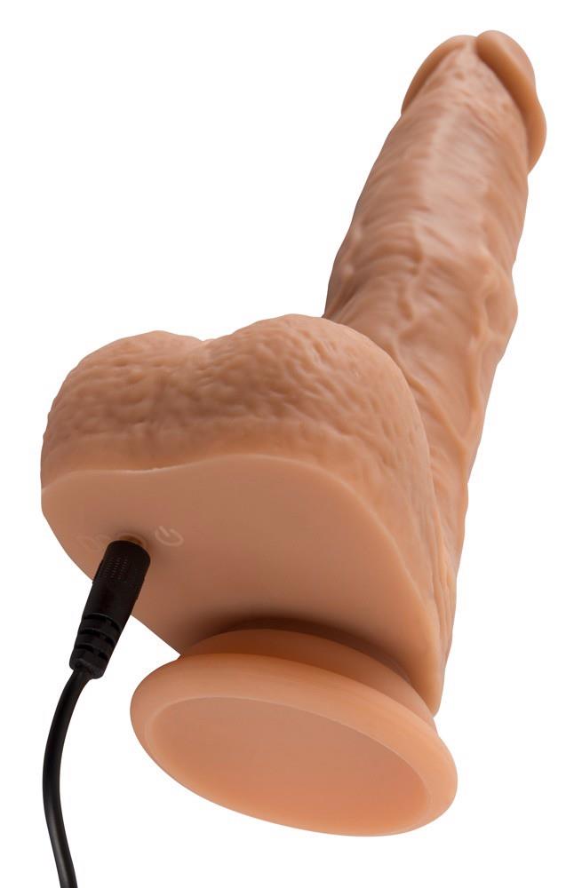 Vibrator realist din silicon You2Toys, cu împingere, 21-24 cm, USB