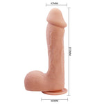 Dildo nud Baile Beautiful Johnson 8.7'' cu ventuză